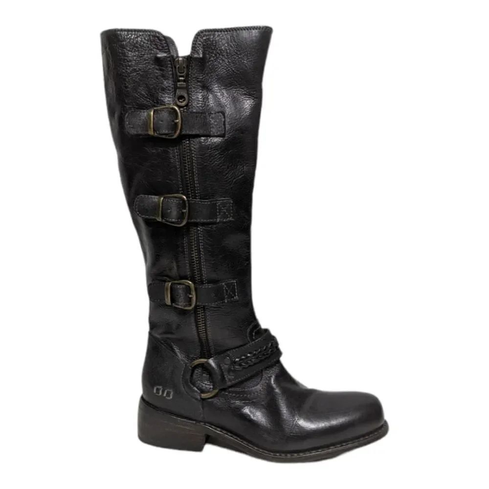 NWT BED:STU Skyla Buckle Leather Knee High Boots 6.5